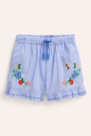 Boden Blue Frill Hem Woven Shorts - Image 2 of 4