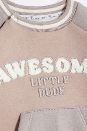 River Island Brown Baby Boys Awesome Sweat Set - Image 3 of 4