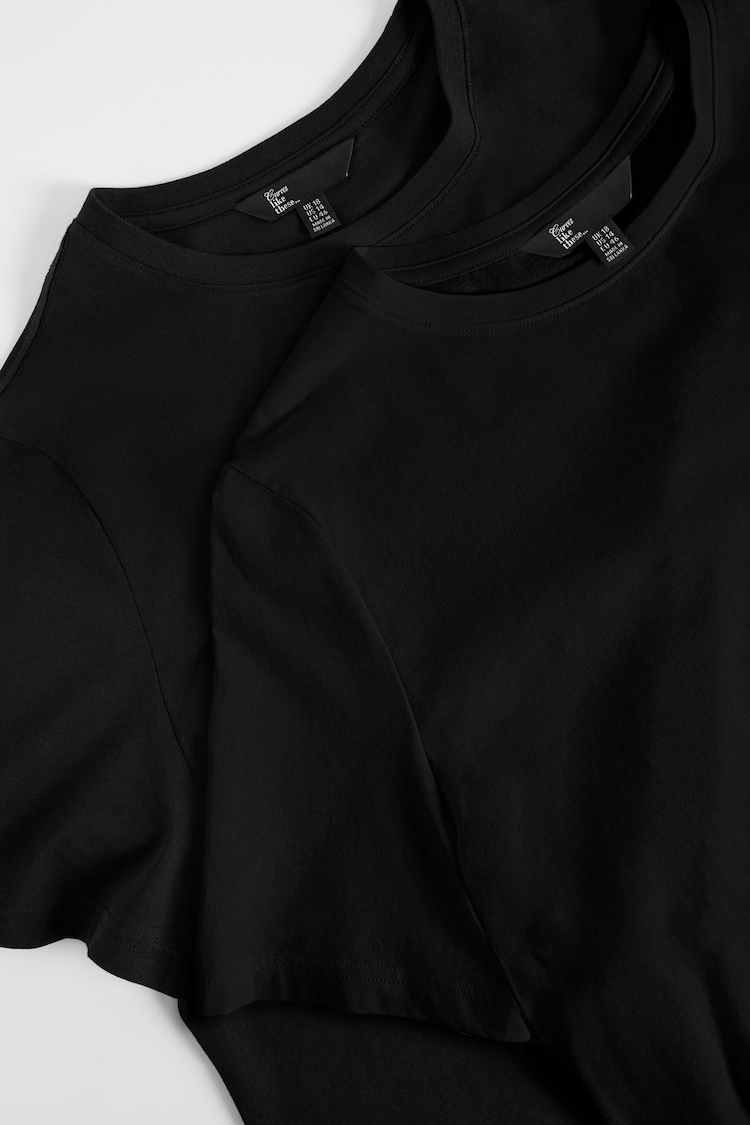 Curves Like These Black Crew Neck T-Shirt - Image 2 of 2