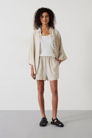 Hush Nude Lana Linen Blend Beach Shorts - Image 4 of 5