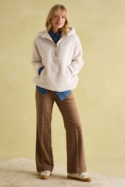 Joules Tilly Cream Hooded Fleece - Image 3 of 7