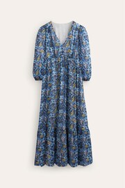 Boden Blue Petite V-Neck Puff Maxi Dress - Image 5 of 5