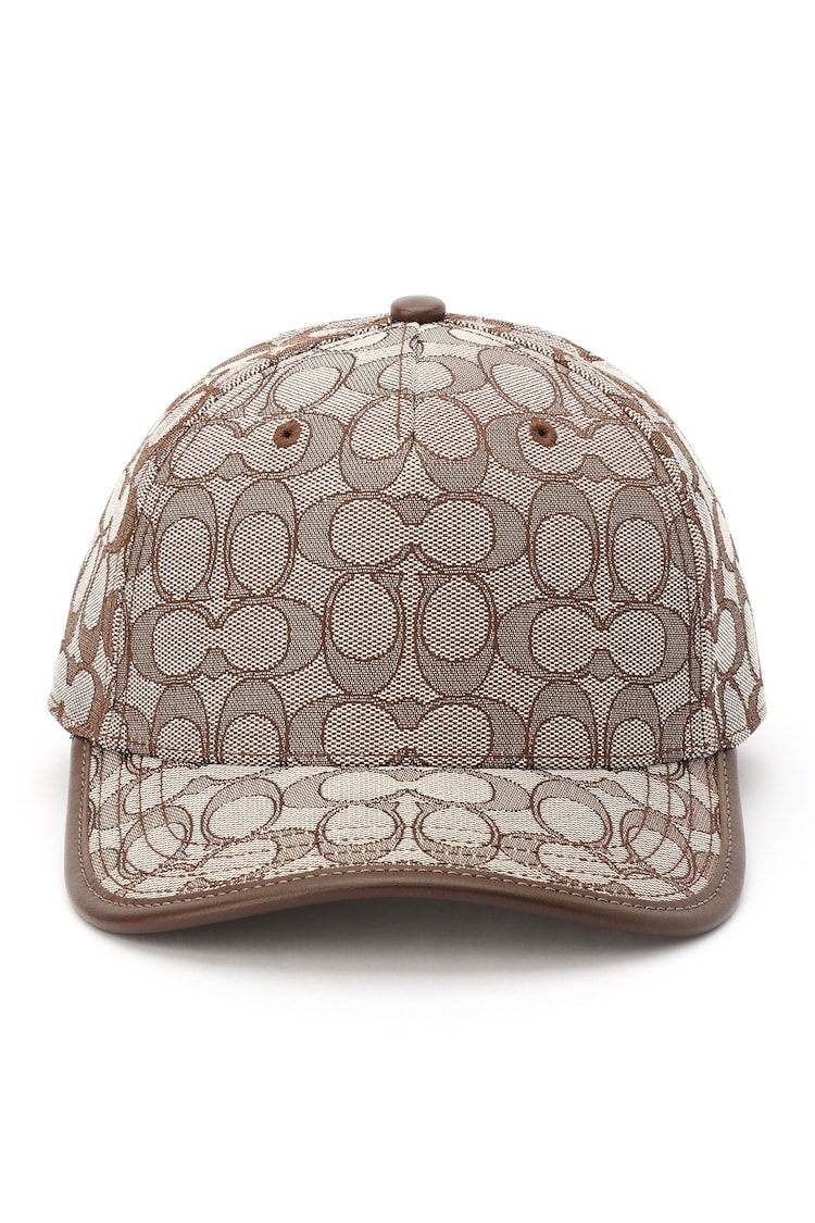 COACH Signature Jacquard Brown Baseball Hat - Image 2 of 4