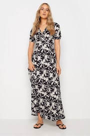 Long Tall Sally Black Floral Wrap Maxi Dress - Image 2 of 5