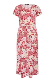 Yours Curve Red Side Split Drawcord Maxi Dress - Image 5 of 5