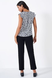 Crew Clothing Sleeveless Tie Neck Floral Blouse - Image 3 of 4