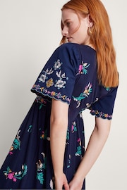 Monsoon Blue Maya Floral Embroidered Dress - Image 3 of 4