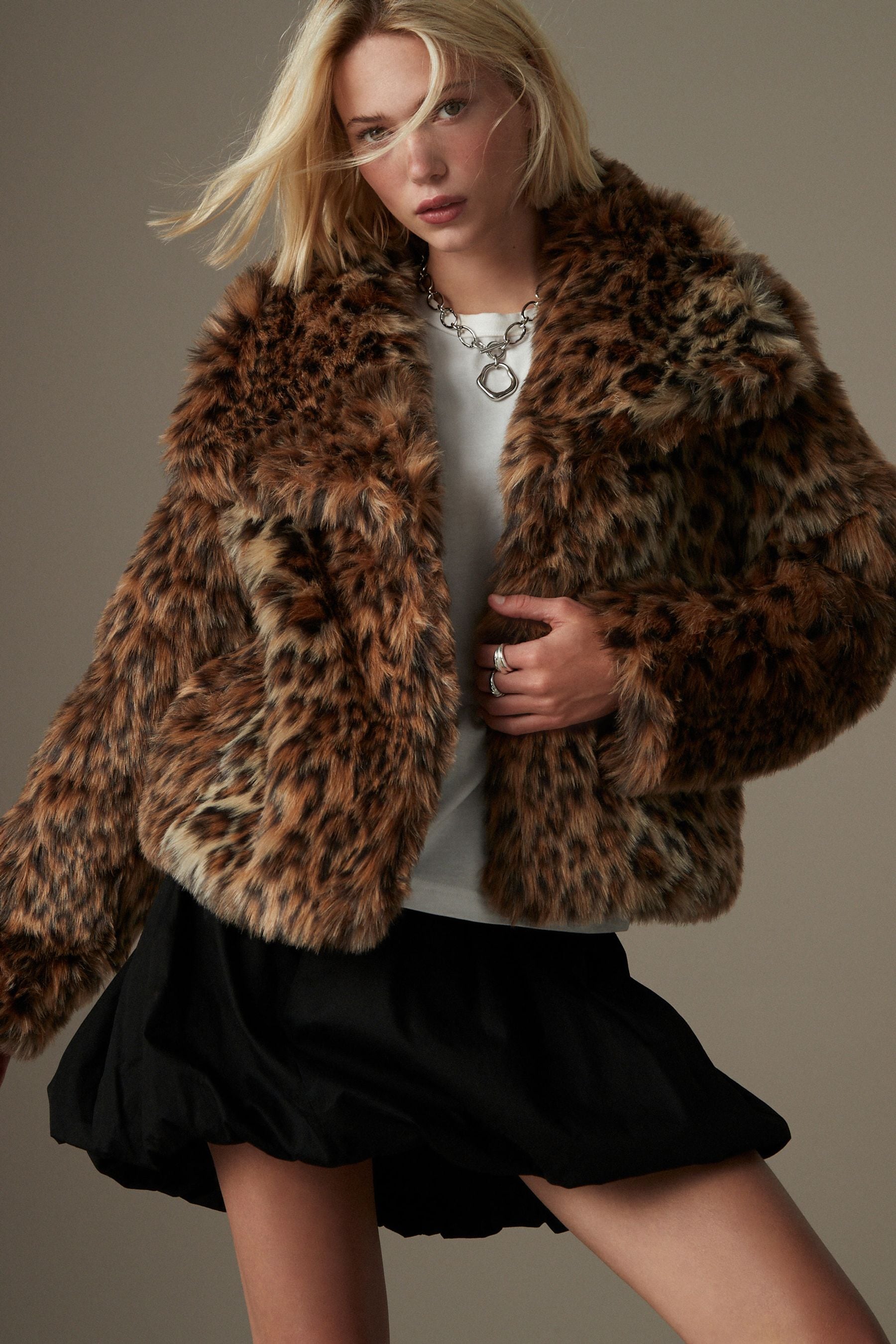 Ladies faux fur jacket uk on sale