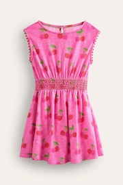 Boden Pink Shirred Waist Jersey Dress - Image 1 of 3