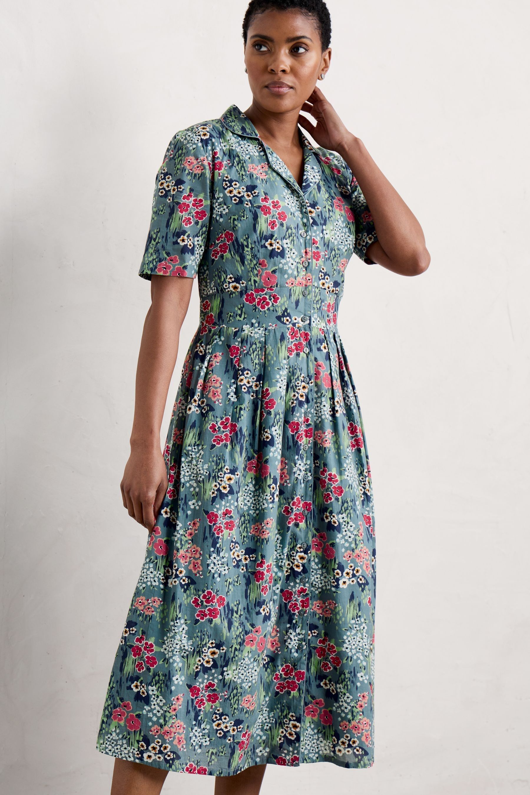 Buy Seasalt Cornwall Blue Charlotte Dress from Next Luxembourg