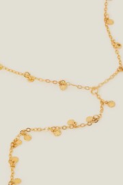 Accessorize 14ct Gold Plated Disc Y Necklace - Image 2 of 3