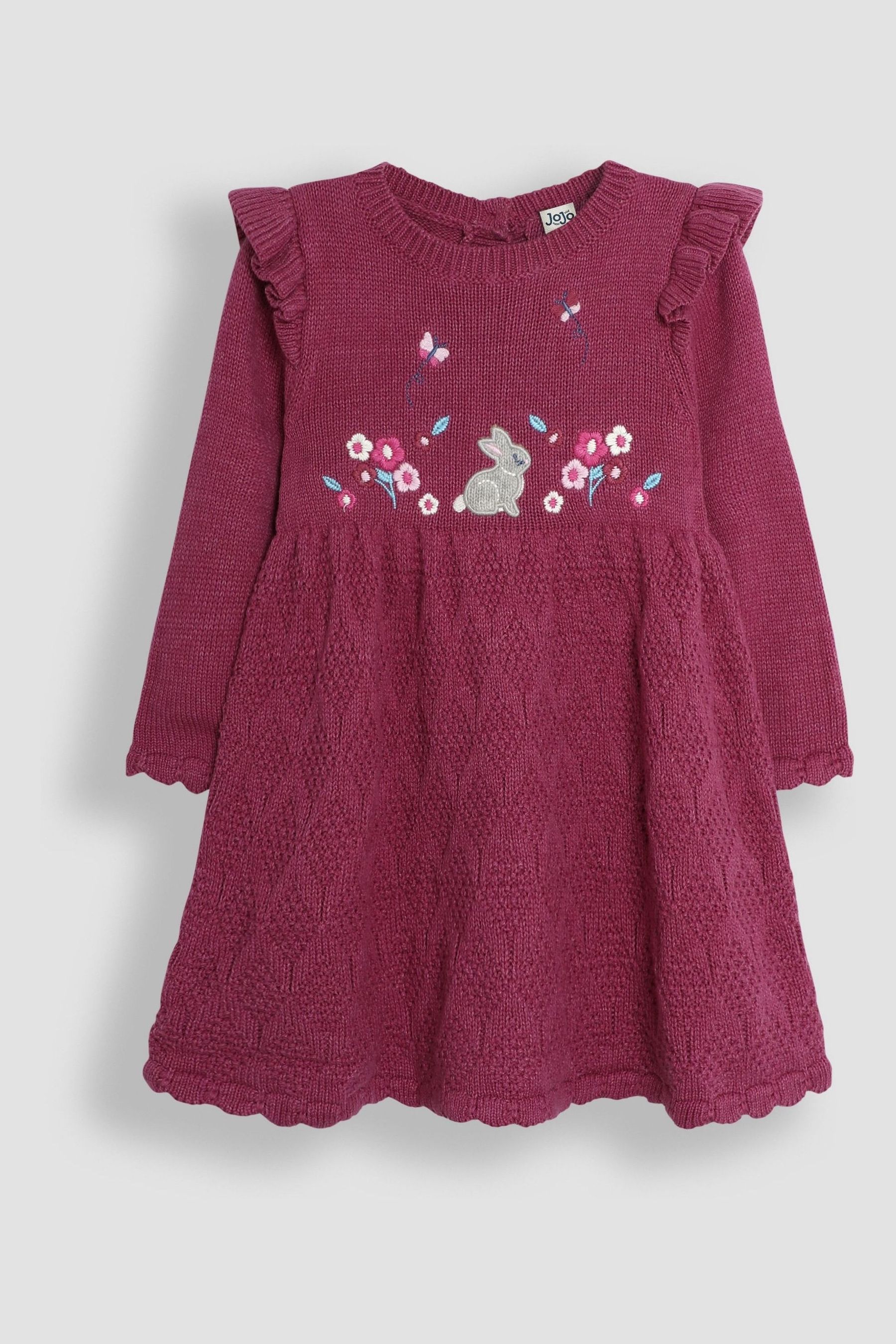 Embroidered knit dress shop