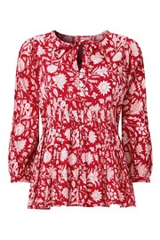 Joe Browns Red Oversized Floaty Floral Blouse - Image 5 of 5