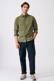 Aubin Olive Green 100% Cotton Shirt - Image 3 of 7