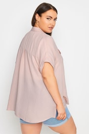 Yours Curve Pink Utility Shirt - Image 4 of 5