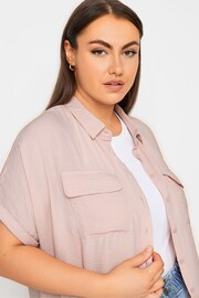 Yours Curve Pink Utility Shirt - Image 5 of 5