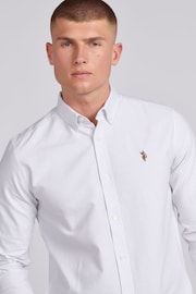 U.S. Polo Assn. Mens White Oxford Stripe Shirt - Image 2 of 6