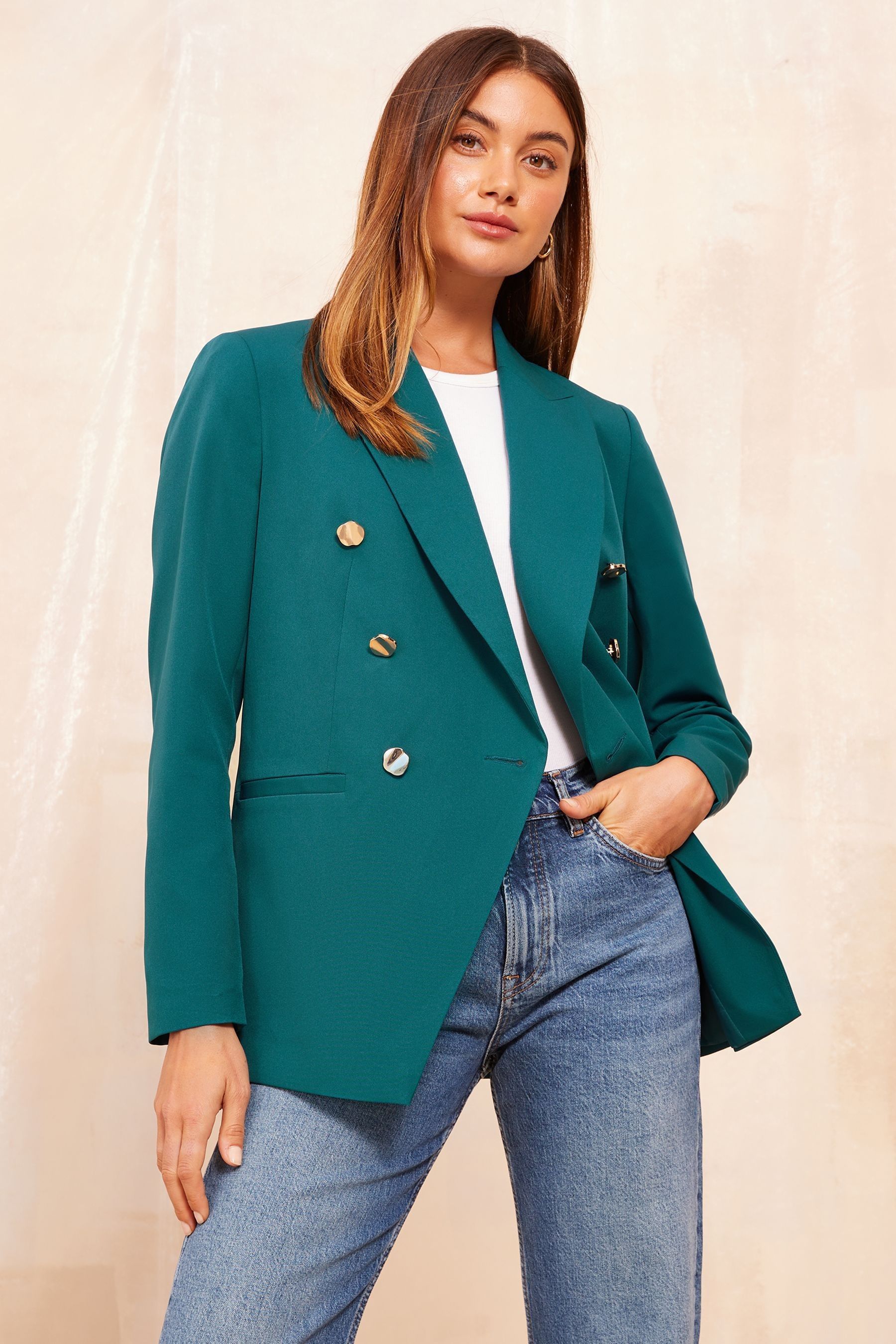 Friends Like These Green Military Blazer