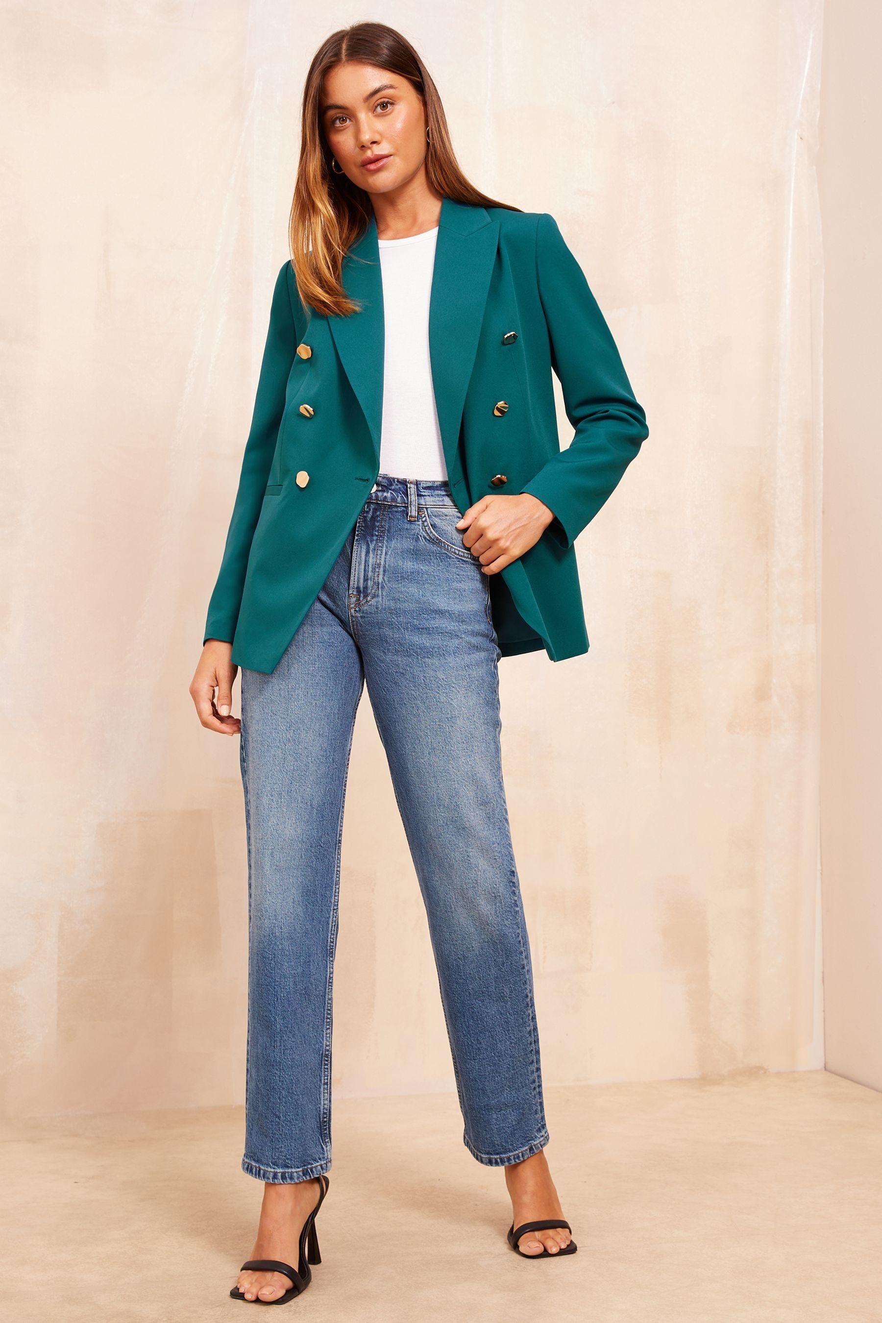 Green military blazer online