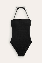 Boden Black Milos Smocked Bandeau Swimsuit - Image 5 of 6