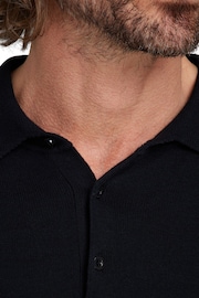 Raging Bull 100% Cotton Classic Knitted Polo Black Jumper - Image 3 of 6