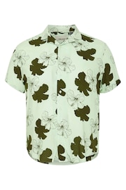 Blend Green Floral Resort Short Sleeve Shirt - Image 5 of 5