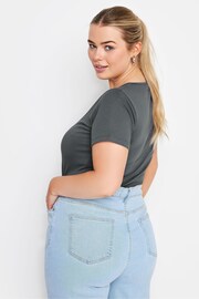 Yours Curve Grey Short Sleeve Body - Image 3 of 5