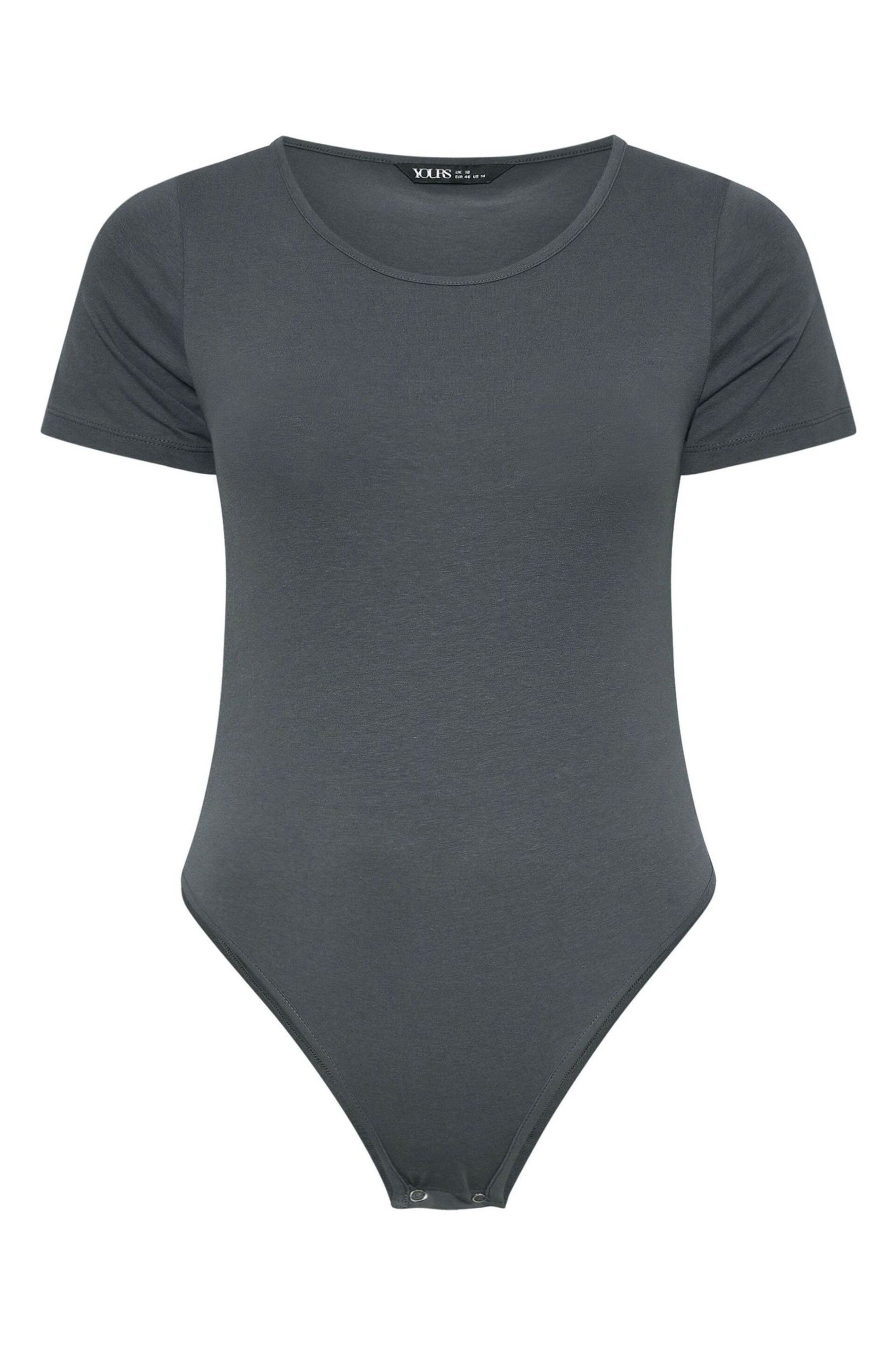 Yours Curve Grey Short Sleeve Body - Image 5 of 5