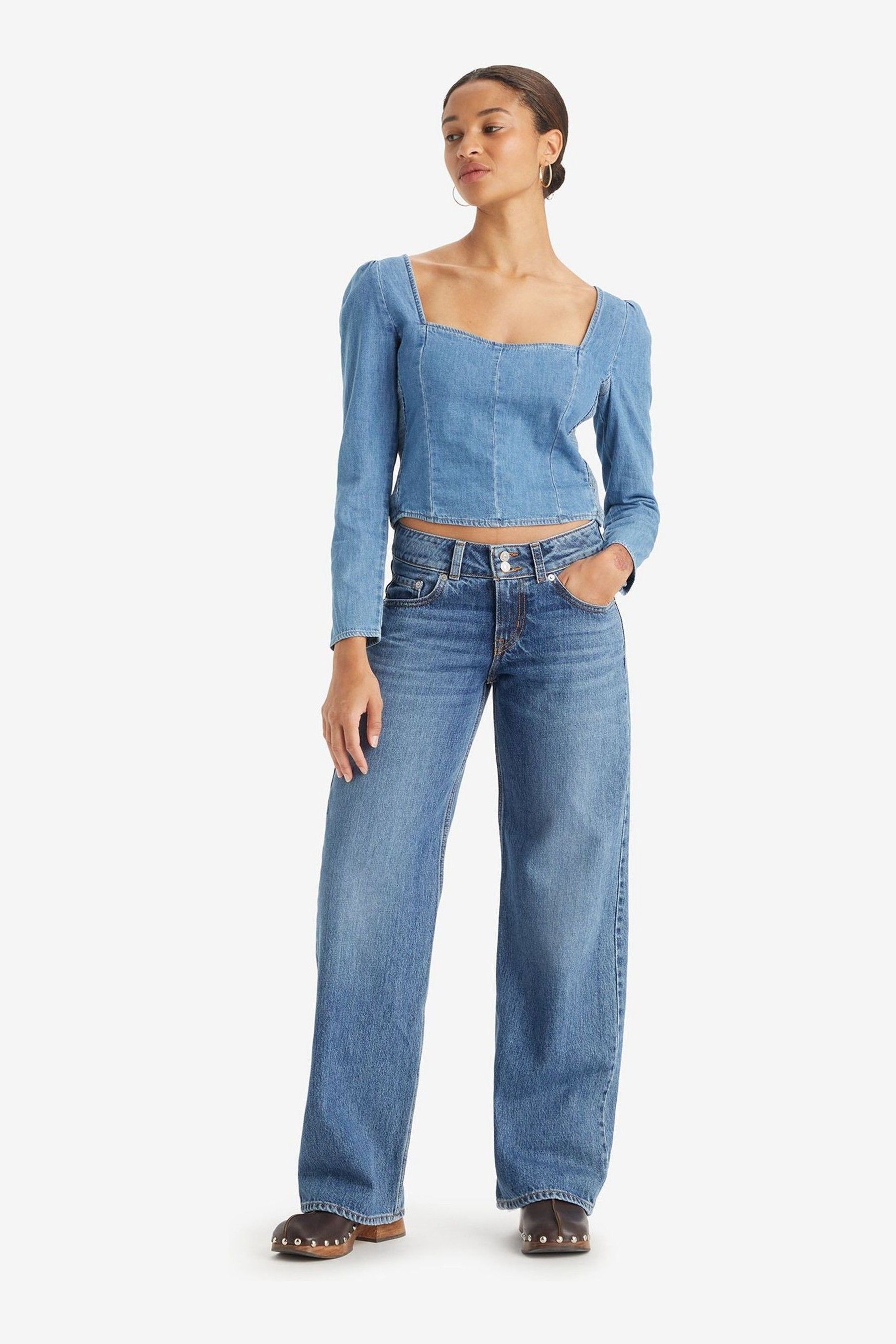 Buy Levi s Its A Vibe Superlow Loose 100 Cotton Jeans from the Next UK online shop