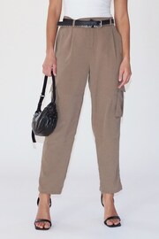 Religion Brown Utility Style Ray Cargo Trousers - Image 1 of 6