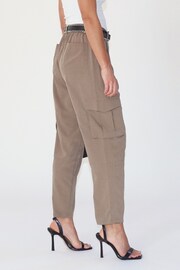 Religion Brown Utility Style Ray Cargo Trousers - Image 4 of 6