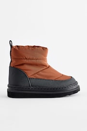 Brown Quilted Warm Lined Water Repellant Boots - Image 2 of 6