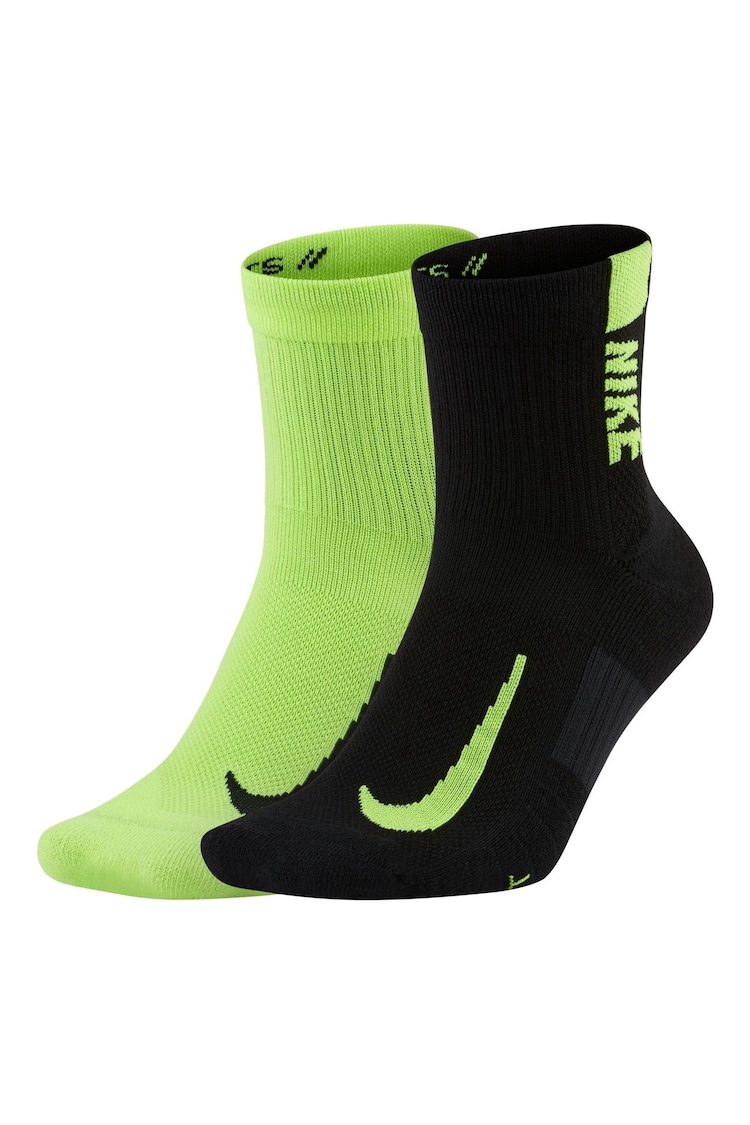 Nike Natural Multiplier Running Ankle Socks 2 Pack - Image 1 of 1