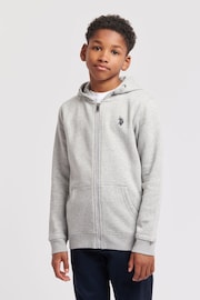 U.S. Polo Assn. Boys Double Horsemen Zip Hoodie - Image 5 of 5