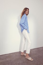 Mint Velvet White Slim Capri Trousers - Image 2 of 4