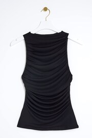 River Island Black Ruched High Neck Top - Image 5 of 6
