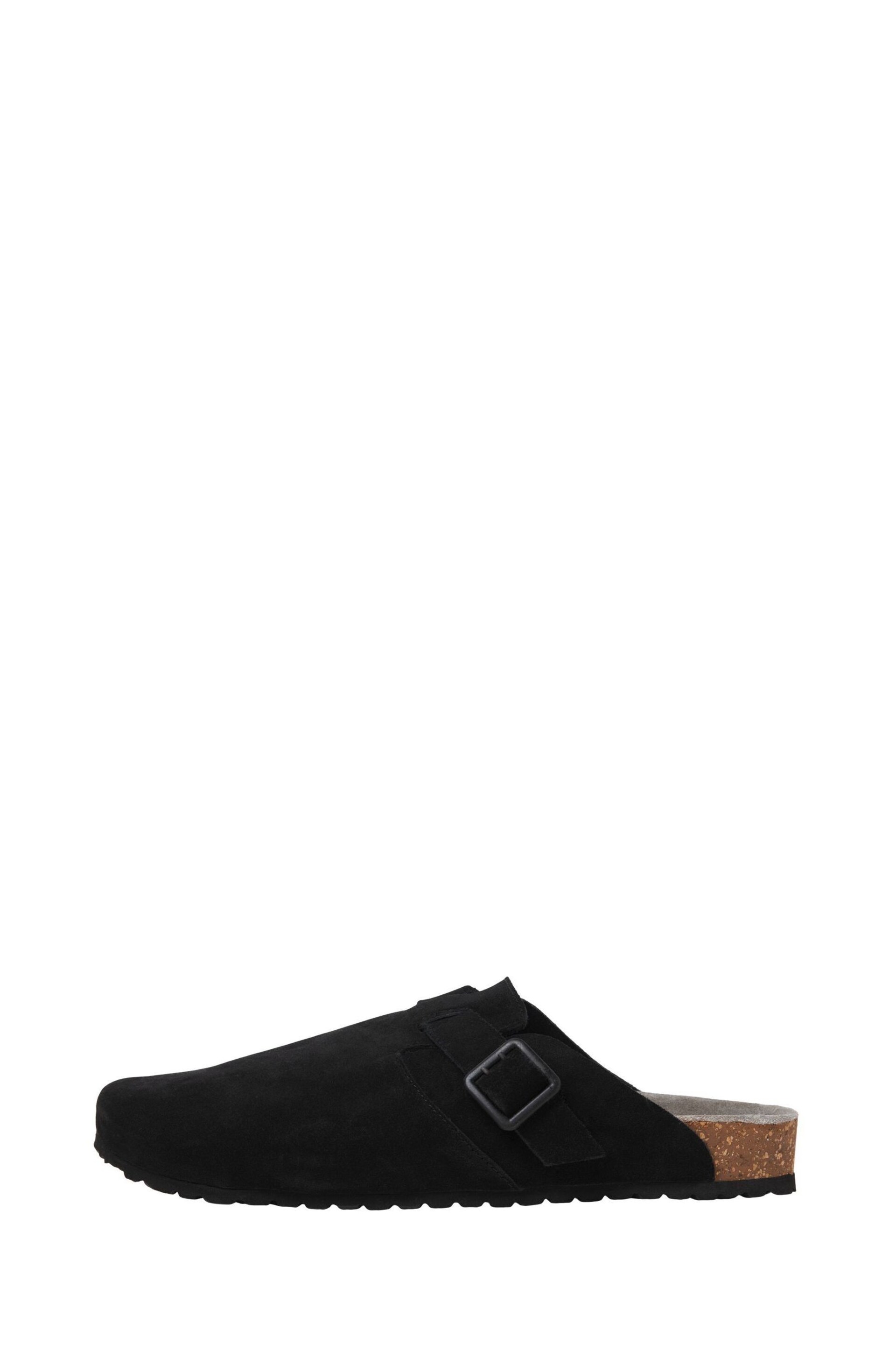 JACK & JONES Black Suede Slip On Mules - Image 1 of 6