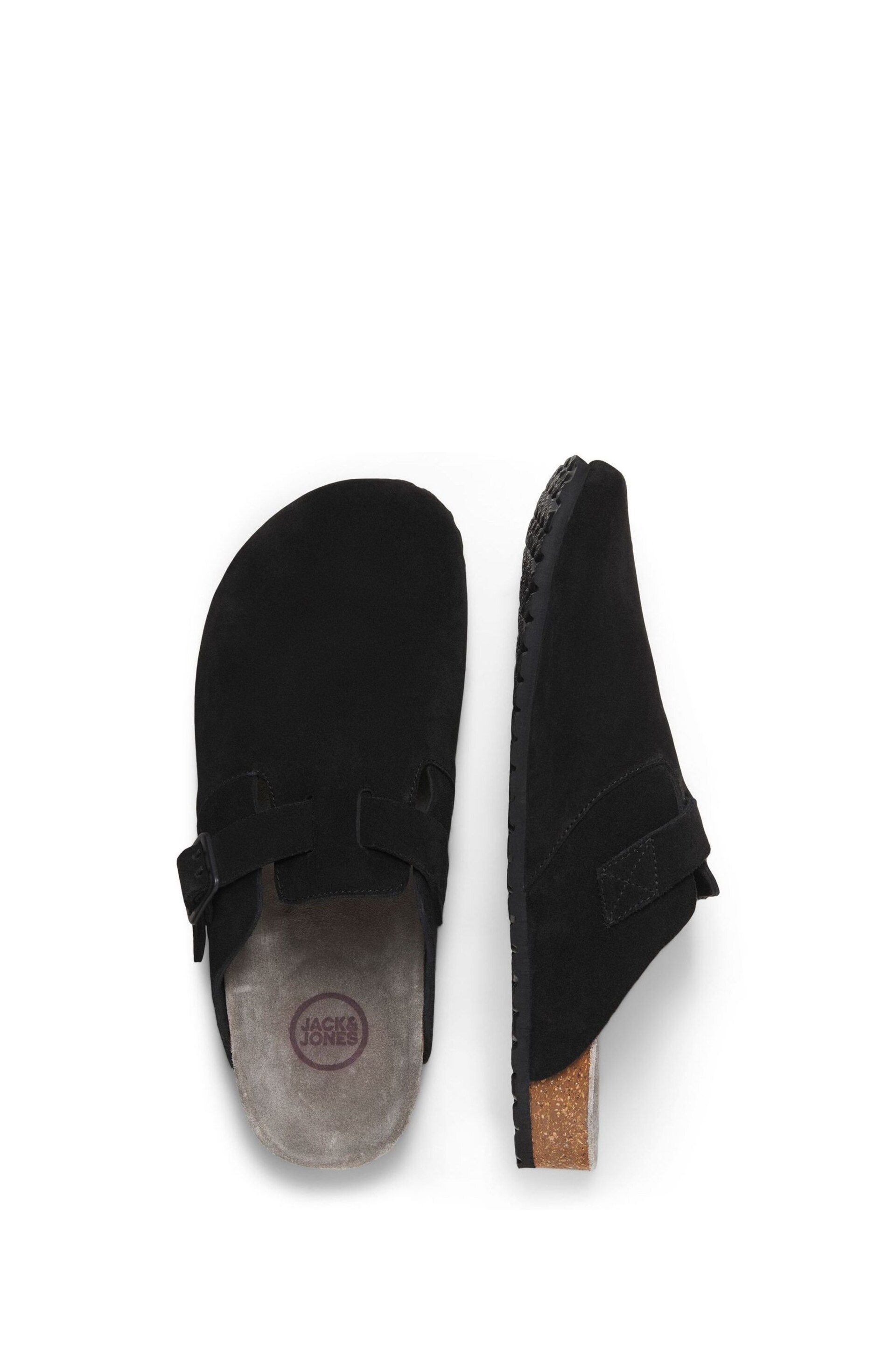 JACK & JONES Black Suede Slip On Mules - Image 4 of 6