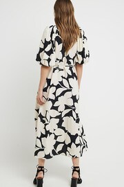 River Island Black Puff Sleeve Belted Dress - Image 3 of 7