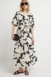 River Island Black Puff Sleeve Belted Dress - Image 5 of 7