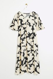 River Island Black Puff Sleeve Belted Dress - Image 6 of 7