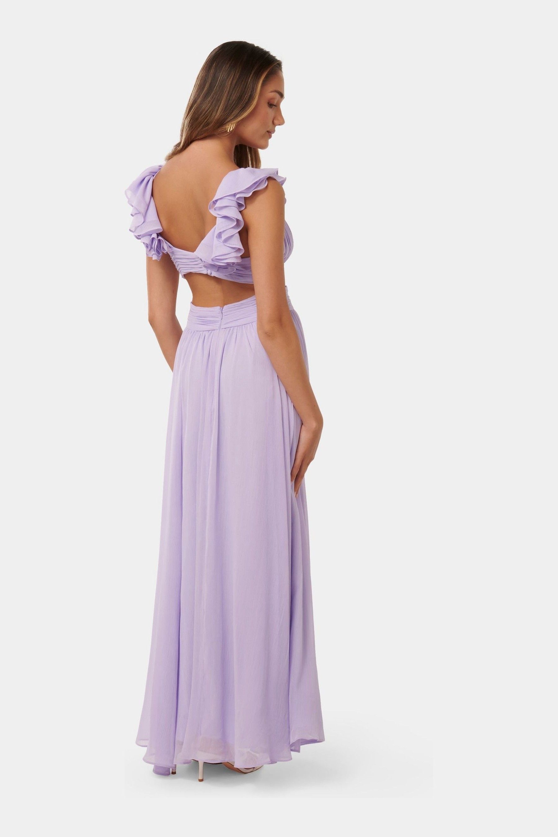 Buy Forever New Purple Petite Selena Petite Ruffle Maxi Dress from Next Austria
