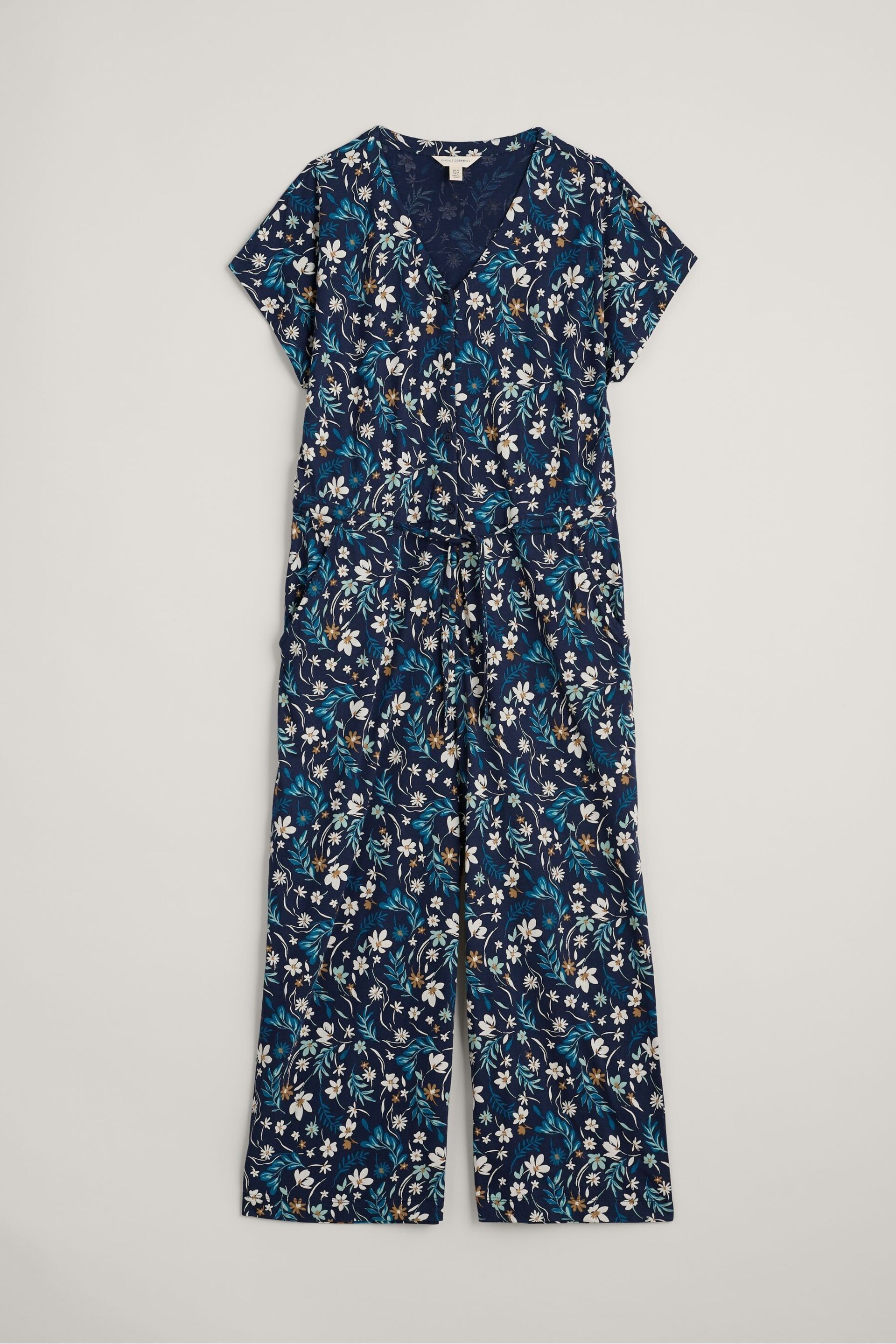 Seasalt Cornwall Blue Trellis Jumpsuit - Image 4 of 5