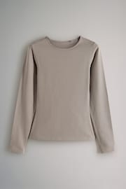 The Set Black/Brown/Nude/White Long Sleeve Crew Neck T-Shirts 5 Pack - Image 13 of 18