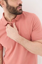 FatFace Orange Pique Polo Shirt - Image 3 of 4