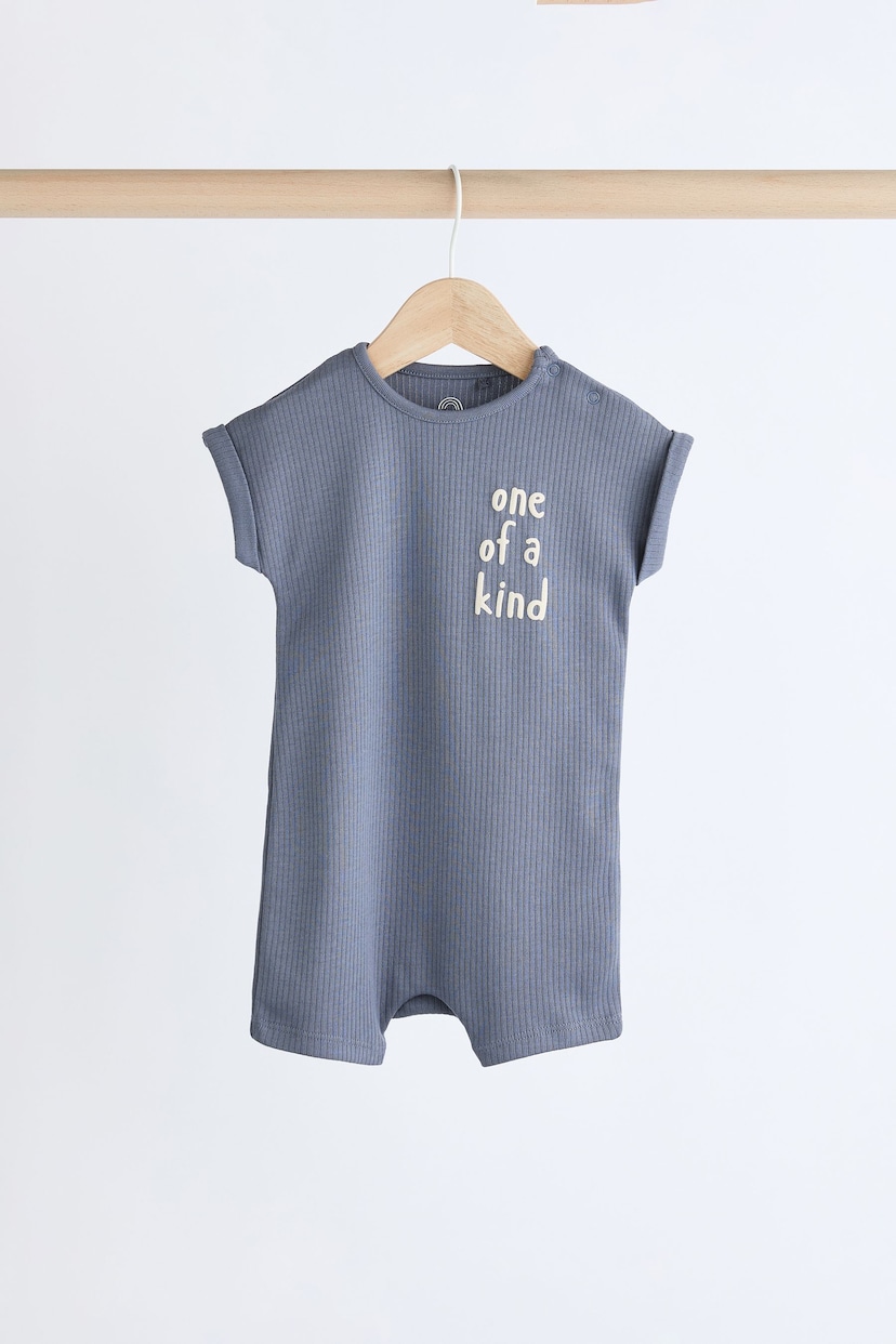 Grey/Sage Baby Jersey Rompers 3 Pack - Image 5 of 13