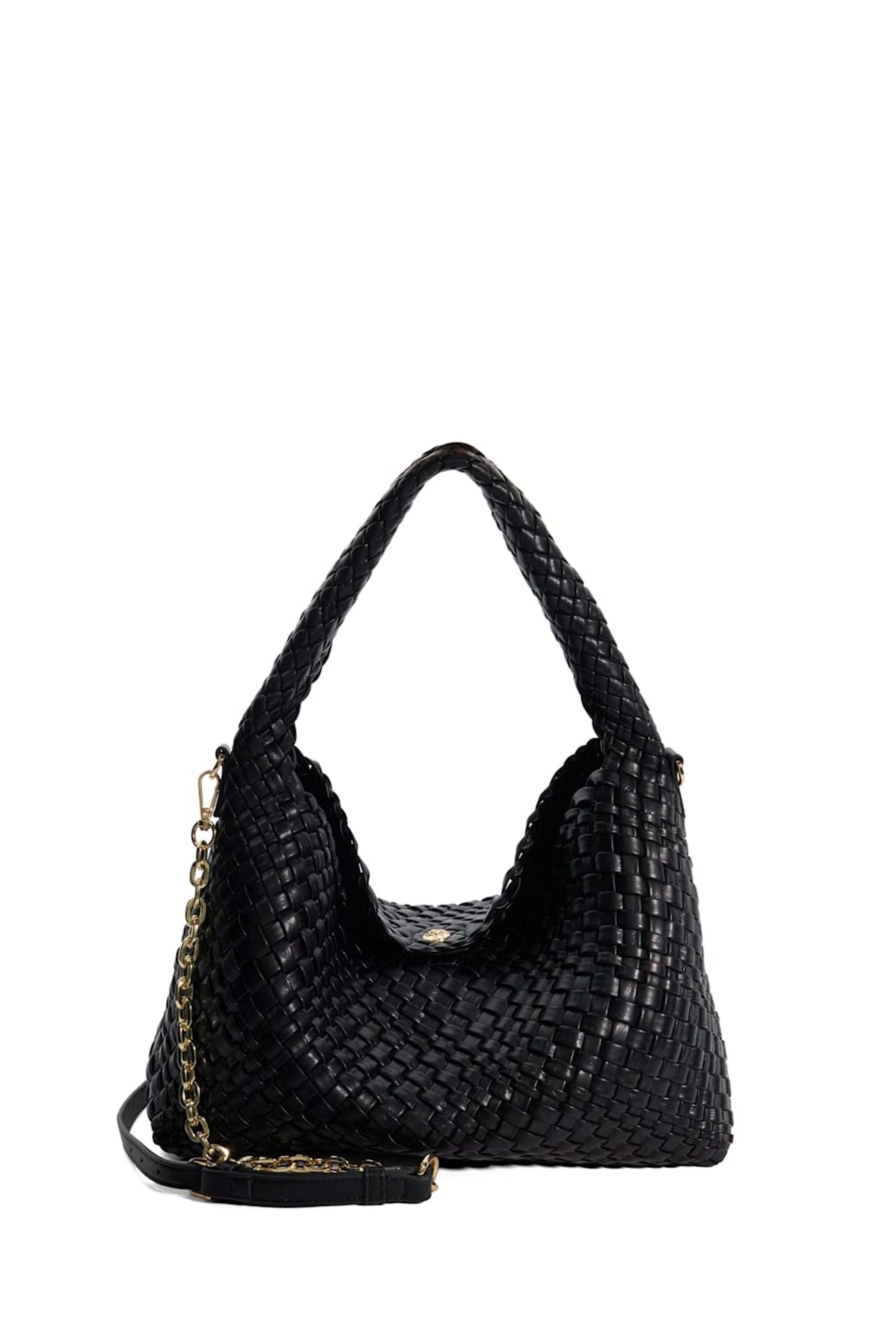 Dune London Black Large Deliberate Woven Slouch Bag one Womens