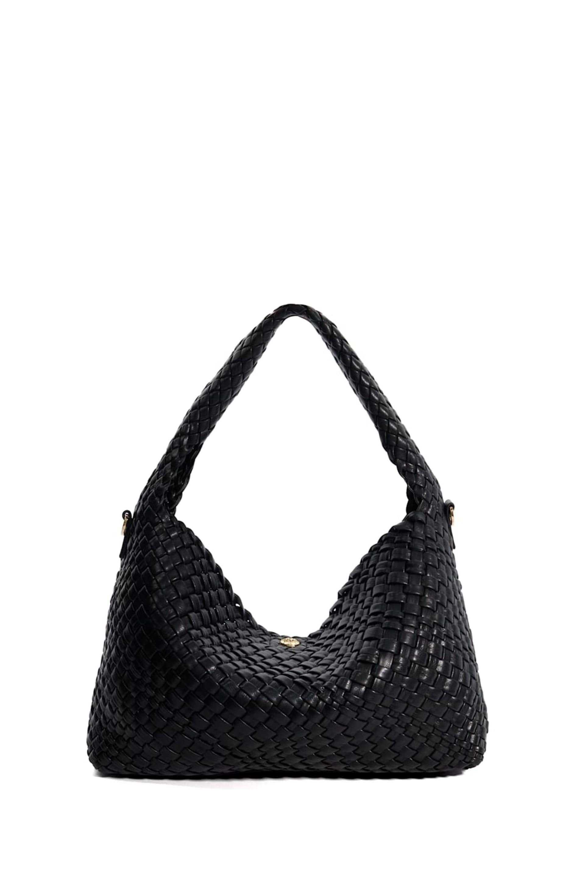 Dune London Black Large Deliberate Woven Slouch Bag - Image 4 of 7