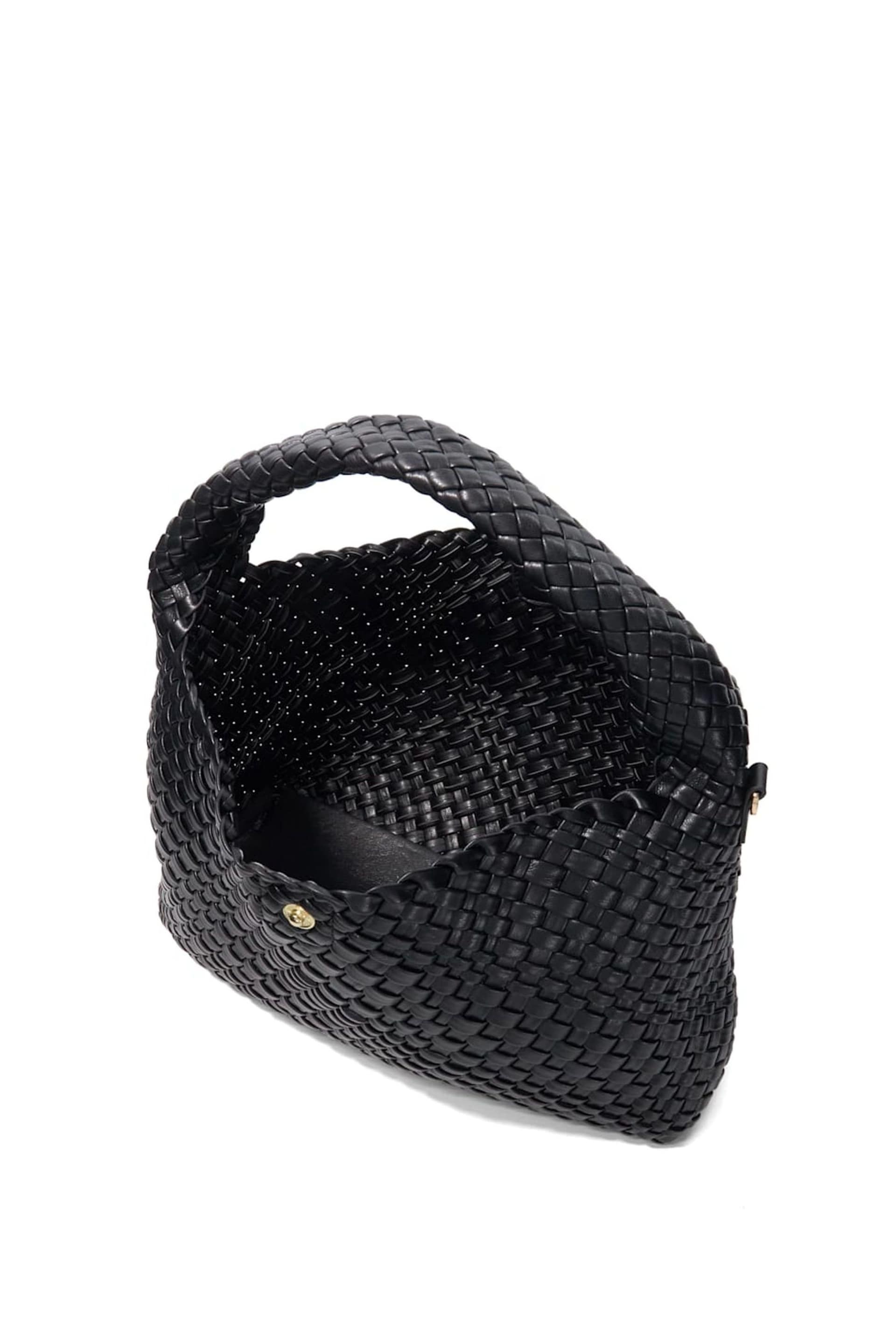 Dune London Black Large Deliberate Woven Slouch Bag - Image 5 of 7