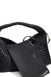 Dune London Black Large Deliberate Woven Slouch Bag - Image 6 of 7